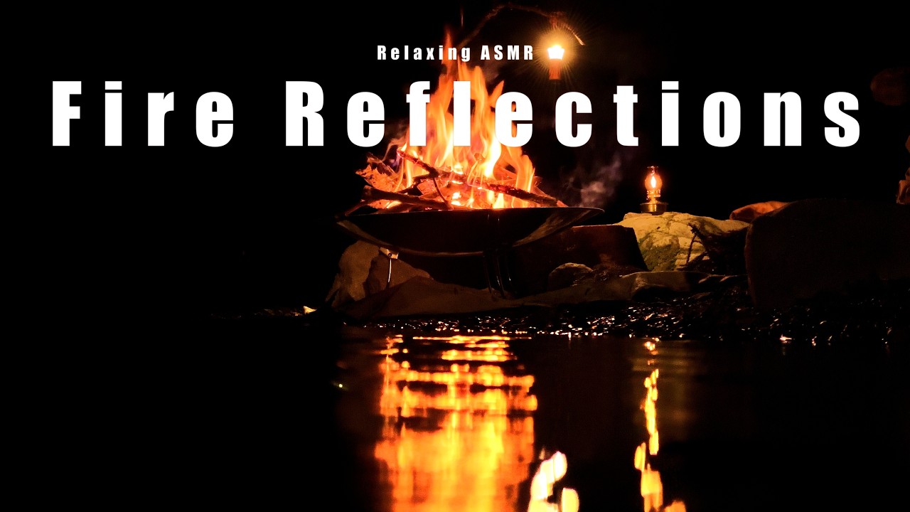 Floating Campfire on the Stream | Relaxing Nature ASMR