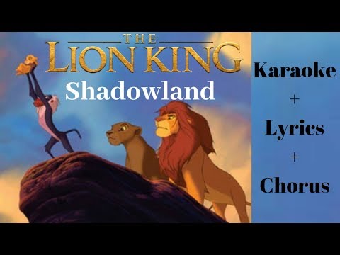 Shadowland Lion King karaoke 🎤(full lyrics & back up vocals)