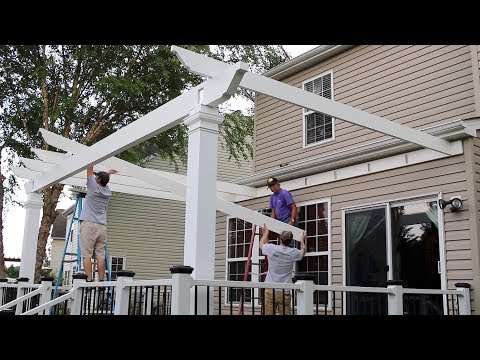 Installing an Attached Trex Pergola on a Deck