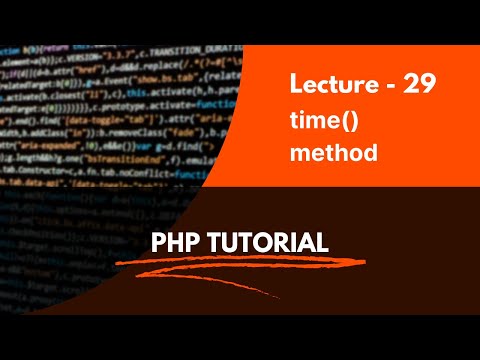 Learning PHP in hindi video 29 Time method in php