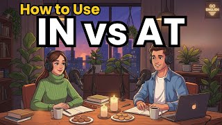 Learn English with Real Conversations Podcast | How to Use In vs At in English