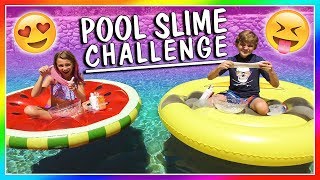 SWIMMING POOL SLIME CHALLENGE | We Are The Davises