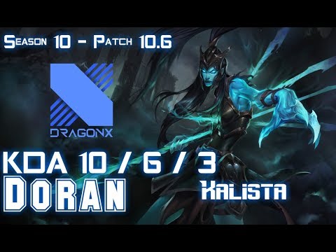 DRX Doran KALISTA vs CASSIOPEIA Top - Patch 10.6 KR Ranked