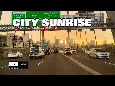 SUNRISE Harbour Bridge Sydney Drive 4K HDR 60FPS POV | Belmore→Curl Curl