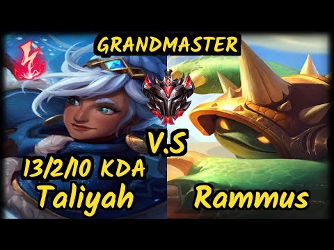 CNB Yampi (TALIYAH) vs RAMMUS - 13/2/10 KDA JUNGLE GAMEPLAY - BR Ranked GRANDMASTER