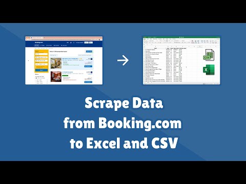 Scrape Data From Booking Com Using Python Html To Excel Csv