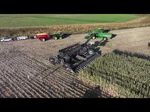 Nexat Harvesting High-moisture corn in Nebraska