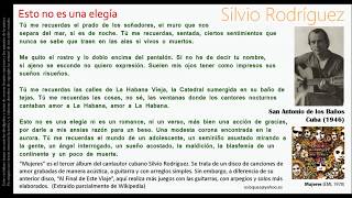 Esto no es una elegía - Silvio Rodríguez