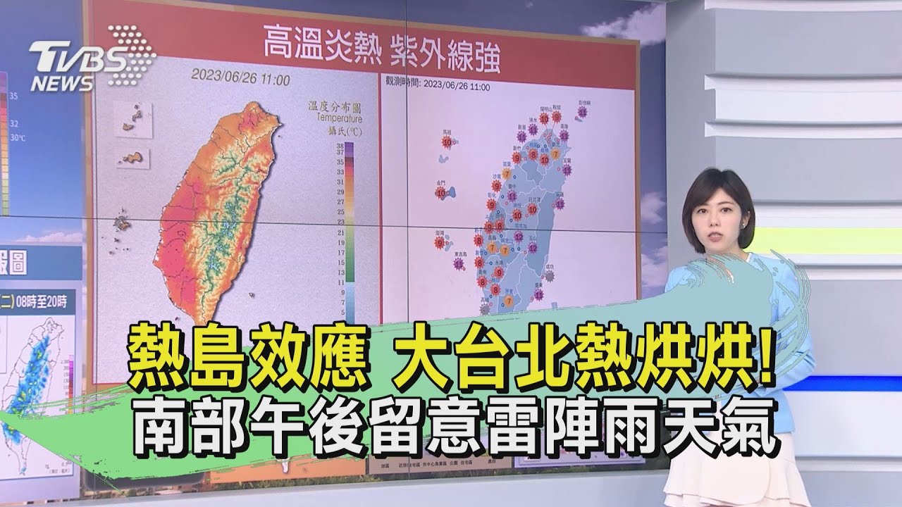 熱島效應 大台北熱烘烘!南部午後留意雷陣雨天氣
