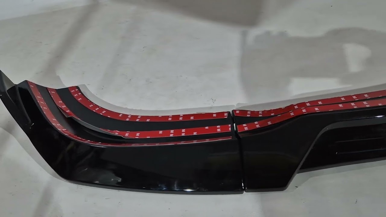 Mercedes C-class W204 2007-2015 рр. Накладка на передній бампер DPT V1 (2011-2015, чорний глянець) Video 1