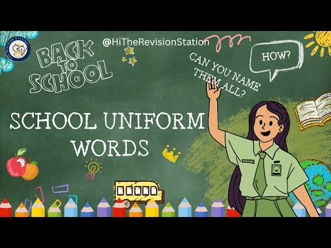School Uniform Vocabulary in English 🎓👔 | British School Clothes Words for ESL Learners