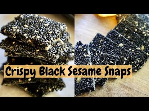 How to Make Sesame Candy | Easy Crispy Black Sesame Snaps Candy Recipe