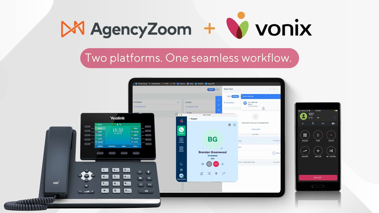 Watch the Vonix and AgencyZoom demo video on YouTube