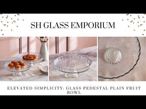 Elevated simplicity: glass pedestal plain fruit bowl