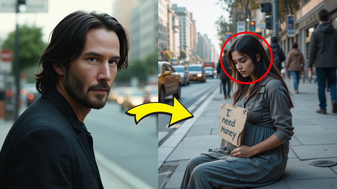 Keanu Reeves Notices a Homeless Pregnant Mother Begging – What He Does Will Shock You!