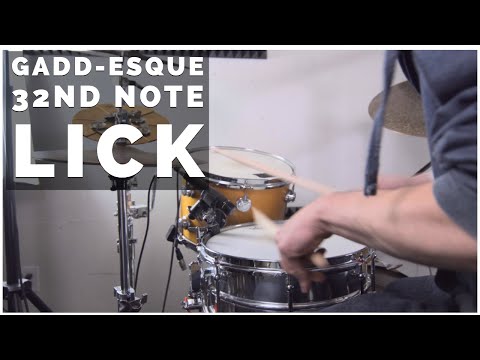 32nd Note Ghosted Steve Gadd Clickbait Lick | Drum Lesson