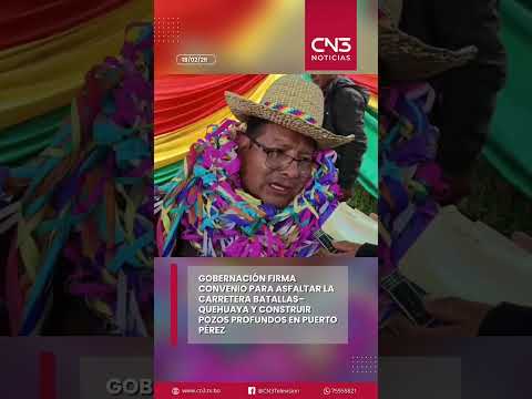 Convenio para asfaltar la carretera Batallas–Quehuaya y pozos profundos en Puerto Pérez
