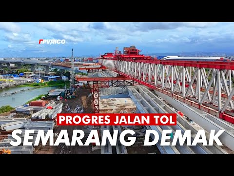 UPDATE TERBARU PENEGRJAAN TOL SEMARANG DEMAK VIDEO DRONE FOOTAGE | TOL TANGGUL LAUT MATRAS BAMBU