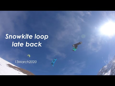 Snowkite loop late back 13 March 2020