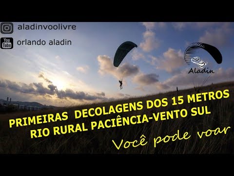 Inicio no Parapente no Morrinho para alto e avante Instrutor Orlando Faustino voo livre aula