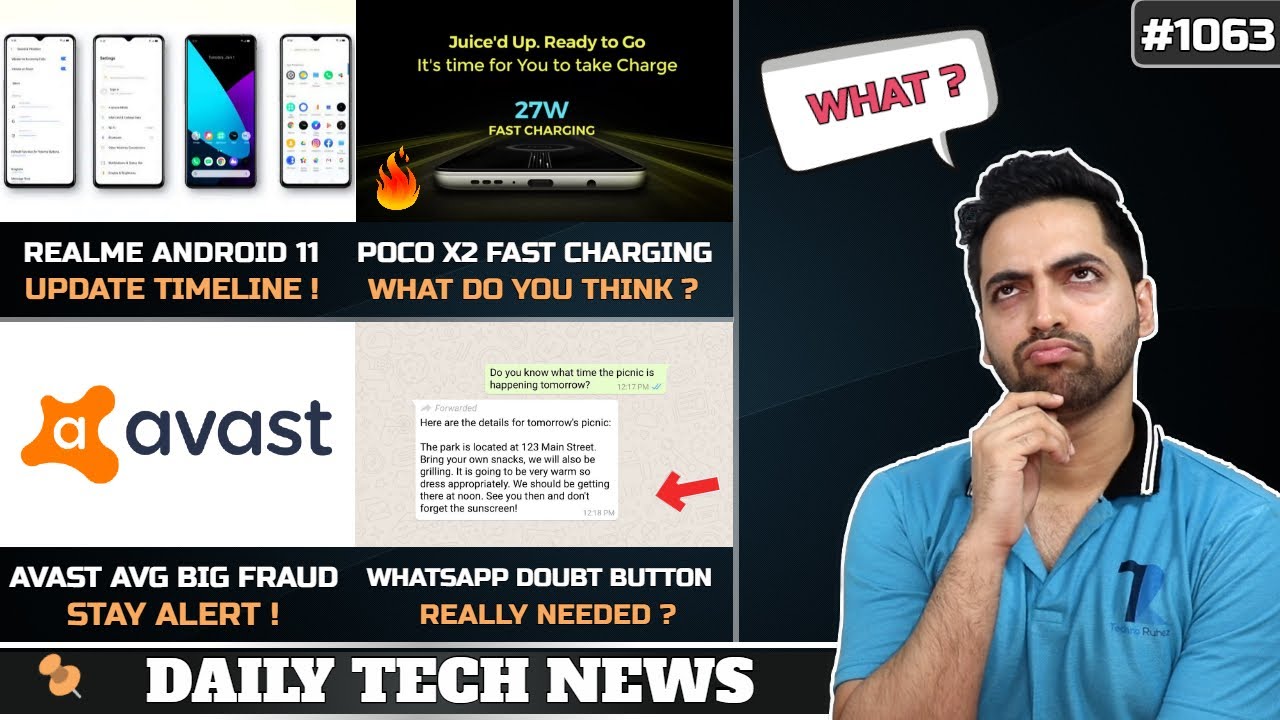 Realme Android 11 Update,POCO X2 Fast Charging,Free Antivirus Fraud,WhatsApp Doubt Button,Iphone 9