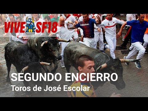 Segundo encierro de San Fermín 2018 | Toros de José Escolar | Vive San Fermín