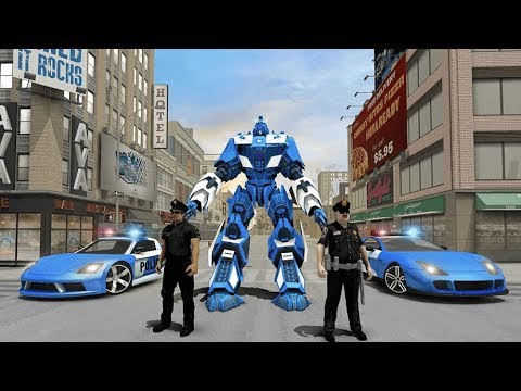 US Police Transform Robot Car Plane Transport Game Android Gameplay