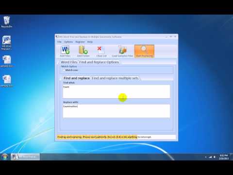 MS Word Find and Replace In Multiple Documents Software
