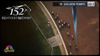 Overhead view of Golden Tempo's massive Kentucky Derby 2026 comeback finish | NBC Sports