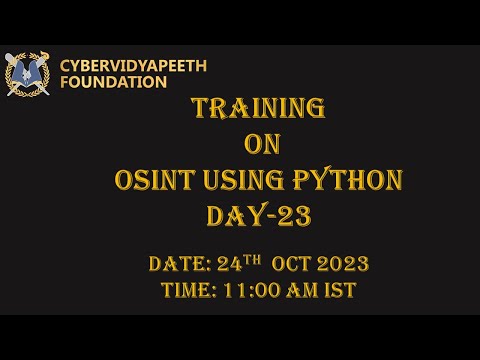 OSINT USING PYTHON DAY - 24   OSINT CORE