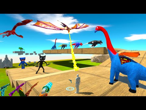 FPS AVATAR & SUPERMAN BRACHIOSAURUS JURASSIC PARK RESCUE MISSION - ARBS