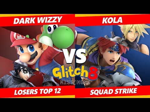 Glitch 8 SSBU - MVG | Dark Wizzy Vs. Kola - Smash Ultimate Squad Strike Losers Top 12