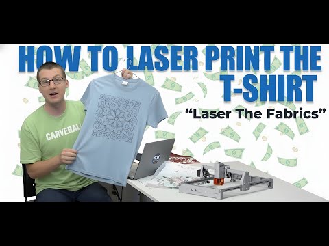 Engrave T-Shirts and Fabric with the K15 Pro Laser Engraver.#laserprinting  #tshirtprinting