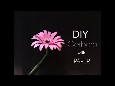 How to make a Gerbera paper flower  v1- HMC Art