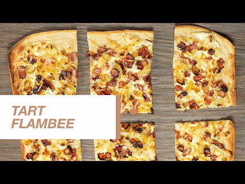 Tart Flambee | Alsatian Bacon and Onion Tart | Flammekueche | Food Channel L Recipes