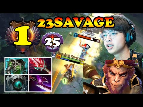 23SAVAGE MASTER TIER MONKEY KING SITUATIONAL BLOODTHORN BUILD VS MASTER TIER PA | DOTA2ORBS