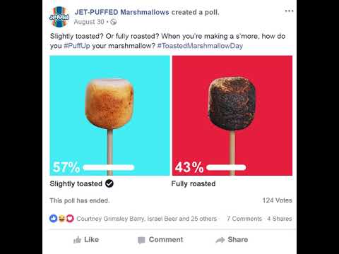 Jet-Puffed National Toasted Marshmallow Day Facebook Poll