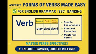 Forms of Verbs Made Easy 🔥 | Learn V1, V2, V3, V+ing, Infinitive with Examples