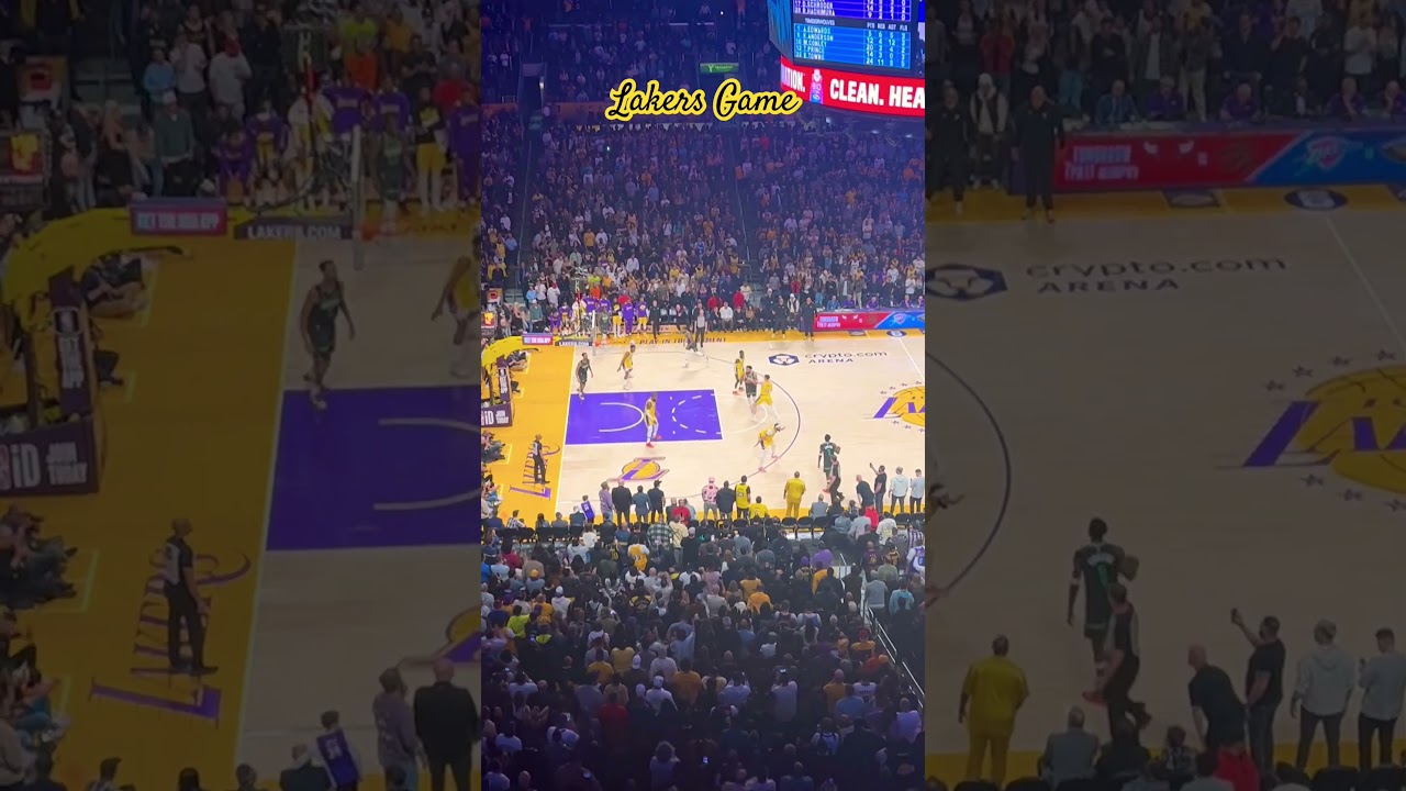 Crypto.com Arena Vibe Last Season: Lakers Game Unleashed!#lakers #usa #basketballgame #lebronjames