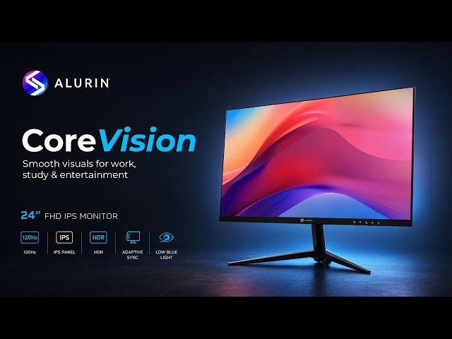 Monitor Alurin CoreVision 120IPSLite 24" FullHD 120Hz IPS HDR10 Adaptive Sync 2ms video