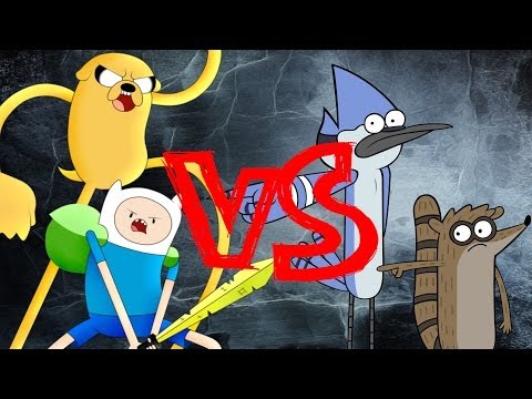 Finn and Jake vs Mordecai and Rigby Rap Battles Parody