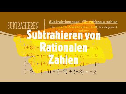 Subtrahieren von Rationalen Zahlen / Mathe #schoolikon