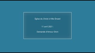 Demande d'Amour Divin - 11 avril 2021