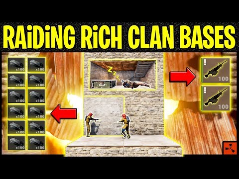 Rust RAiDiNG a RiCH CLAN BASE + BEST Raid DEFENSE - Eco Raiding M249 (Rust Raids PvP) Video