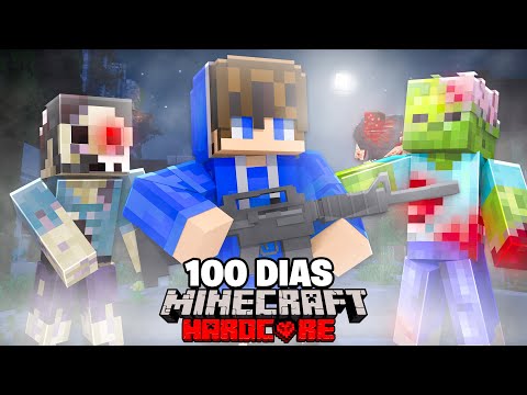 SOBREVIVI 100 DIAS EM UM APOCALIPSE ZUMBI NO MINECRAFT HARDCORE - O FILME