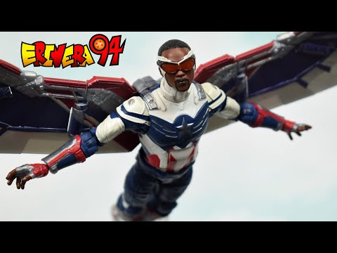 Marvel Legends Falcon & The Winter Soldier CAPTAIN AMERICA Sam Wilson Disney Build A Figure Review