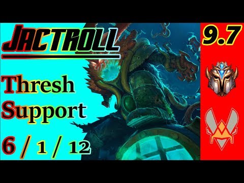 Jactroll as Thresh Support | S9 Patch 9.7 | EUW Challenger | Full Gameplay