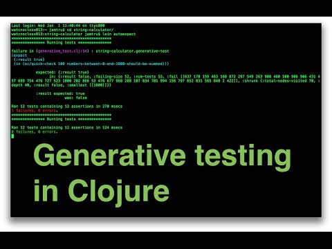 Generative testing in Clojure