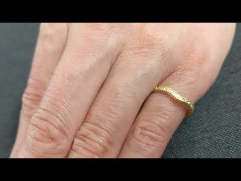 14K 18K Yellow Gold Filigree Milgrain Edge Wedding Band | Matching Band Stacking Ring