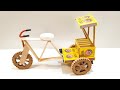 How To Make Cycle Rickshaw At Home Diy Matchbox Electric Rickshaw